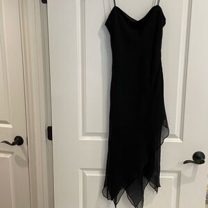 EUC Laundry Black Satin Dress Sz. 6
